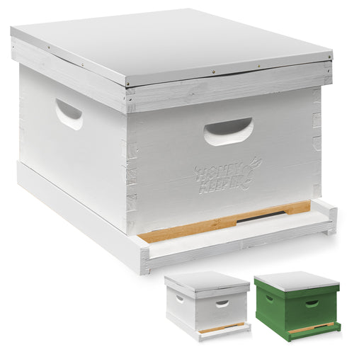 Beginner Bee Hive Body Kit - Painted - Assembled with 10 Frames